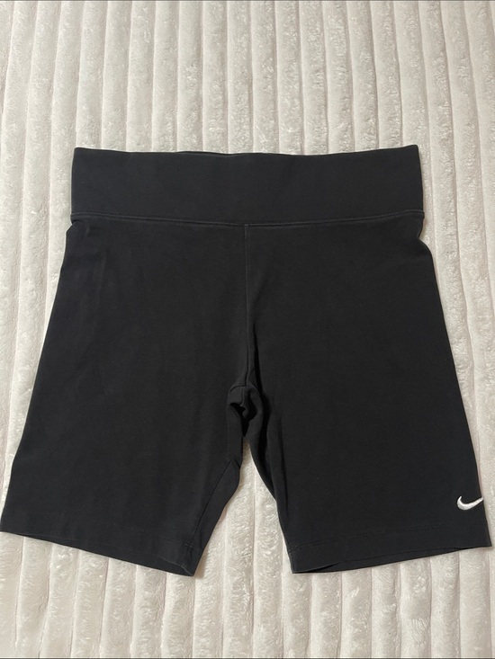 Nike Pants - Nike Black Mid-Length Performance Bike Shorts with White Swoosh | Size XL